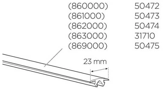 Thule alum.stienu gumija 150cm | 1500031710