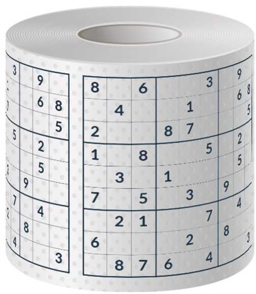 Octopus Publishing Group Mad Monkey - Toilettenpapier ''Sudoku''