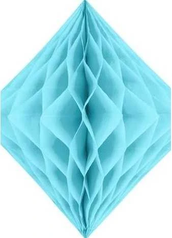 Party Deco Korėtas rombas 30cm 1 vnt melsvas
