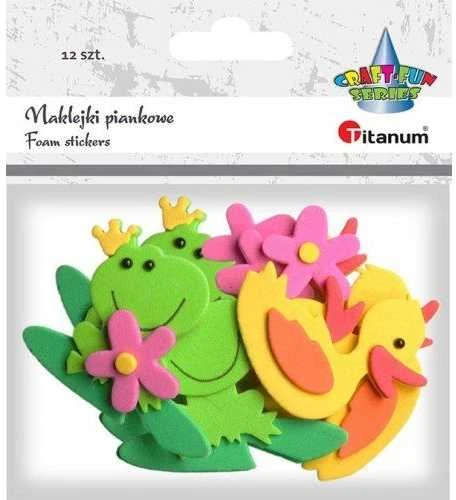 Titanum 3D putų lipdukai antys, varlės, gėlės 12vnt.