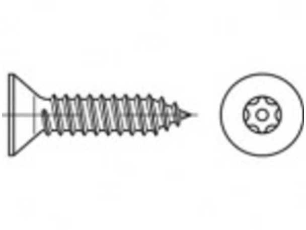 Toolcraft TOOLCRAFT TO-5380194 Sikkerhedsskruer 6.3 mm 50 mm Invendig torx 88115 Rustfrit stål A2 100 stk