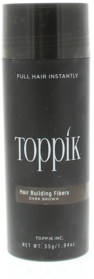 Toppik Hair Building Fibers atspalvį suteikianti priemonė plaukams, atspalvis: Dark Brown, 55 g