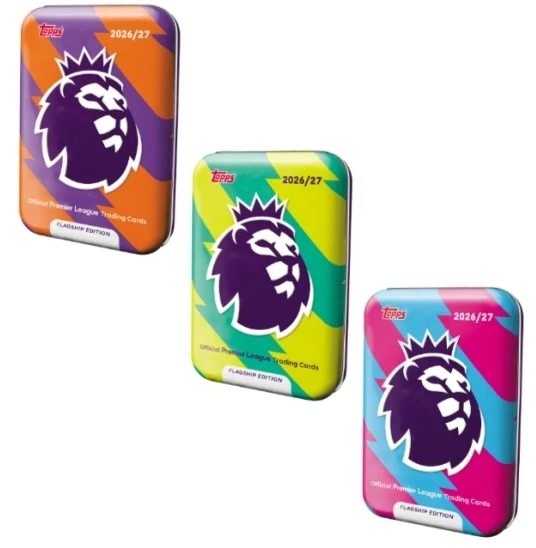 TOPPS PREMIER LEAGUE MEGA SKARDINĖ DĖŽUTĖ – įvairių rūšių