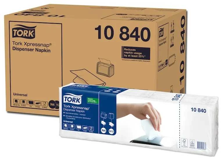 Stalo servetėlės Tork Universal N4 (10840), 1 sluoksnis, baltos spalvos, 225 vnt, (įpak,5vnt)