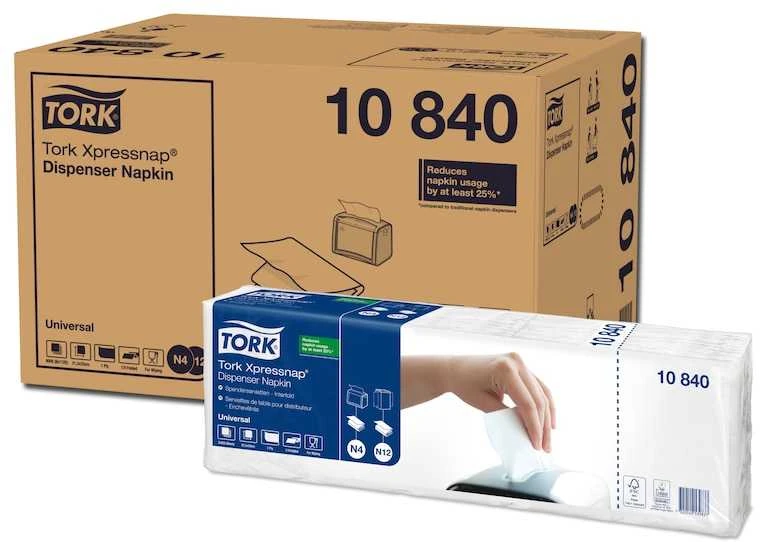 Stalo servetėlės Tork Universal N4 (10840), 1 sluoksnis, baltos spalvos, 225 vnt, (įpak,5vnt)