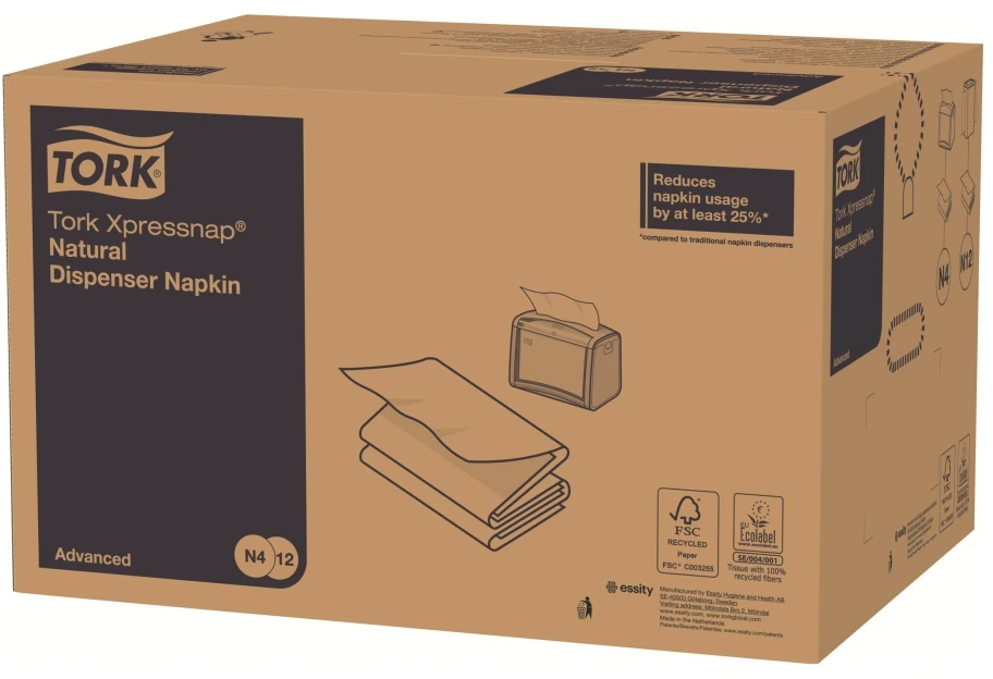 Tork 13840, Natural, 330 mm, 213 mm, 16,5 cm, 10,7 cm, 1125 vnt.