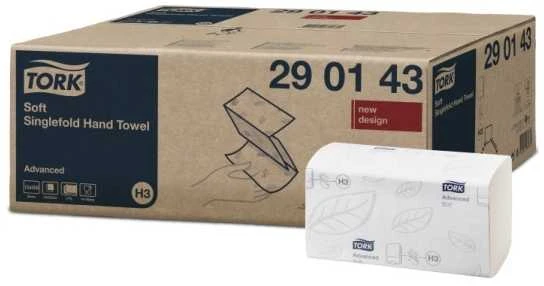 Servetėlės Tork Singlefold Advanced H3 (290143), 2 sluoksniai, baltos spalvos, 250 lapelių