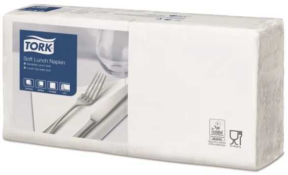 Servetėlės TORK SOFT LUNCH, 3 sl., 150 vnt., 33 x 32.6 cm, balta 477414