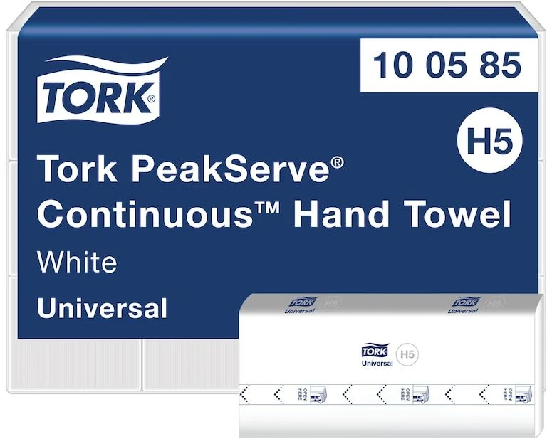 Tork Tork PeakServe Continuous - Popieriaus rankšluostis didelio intensyvumo vietose, H5 - Baltieji
