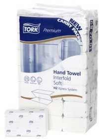 Rankų valymo servetėlės TORK PREMIUM SOFT,H2 100289, 150 serv., 2 sl.,150 serv., 21.2 x 25.5 cm, balta sp.