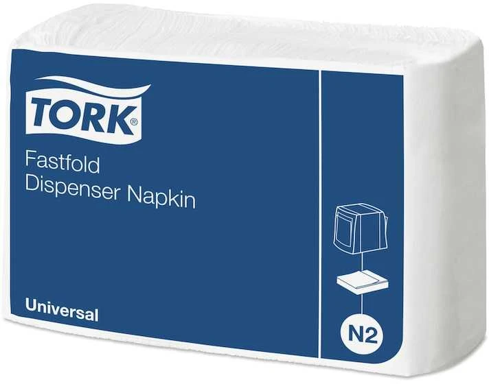 Tork - Balta serwetki dyspenserowe - N2 Fastfold