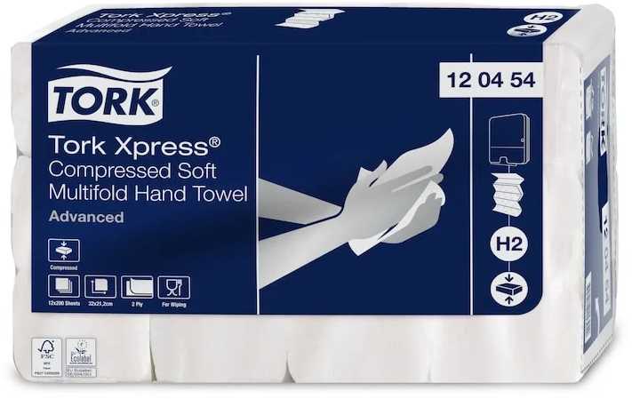 Tork Xpress - Skompresowany miękki ręcznik w składce czteropanelowej, balta - Advanced