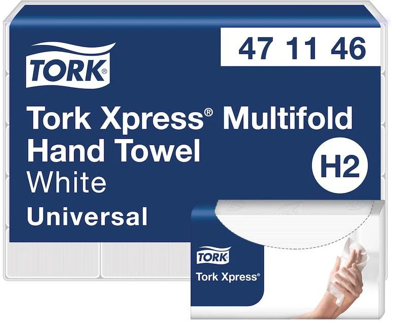 Servetėlės Tork Xpress Multifold Universal H2 (471146), 2 sluoksniai, 190vnt., baltos spalvos (EKO)
