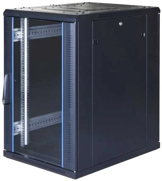 TOTEN System G, 19 "spintelė, 18U, 600x1000, stiklės priekinės durys, perforatas
