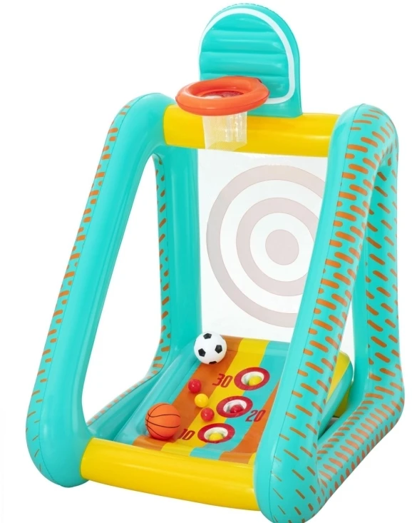 Bestway 3 viename sodo žaidimas krepšinis + futbolas + vartai 127x109x178cm 52813