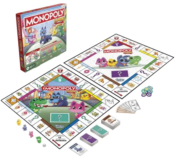 Hasbro žaidimų konsolė „Monopoly Junior 2 in 1 Refresh DK/NO“ (G1856189)