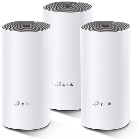 Maršrutizatorius TP-Link AC1200 viso namo tinklinio „Wi-Fi“ sistema, 3 vnt. pakuotė, balta, pilka, vidinė, tinklinė sistema, LAN, WLAN, dviejų dažnių juosta (2,4 GHz / 5 GHz), „Wi-Fi 5“ (802.11ac)