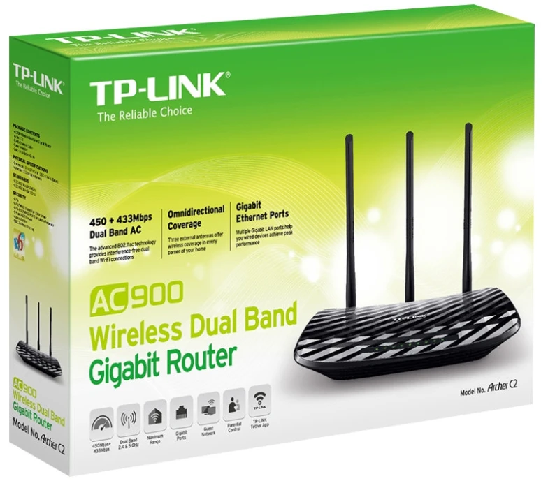 Maršrutizatorius TP-LINK | Dviejų juostų propeleris | Lankininkas C24 | 802.11ac | 300+433 Mbit/s | 10/100 Mbit/s | Ethernet LAN (RJ-45) jungle 4 | Tinklelio atramos Nr. | MU-MiMO Taip | Nėra mobiliojo plačiajuosčio ryšio | Antenos tipas 4xFiksuota