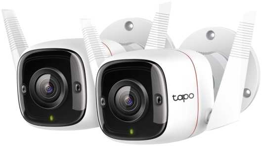 TP-Link Tapo C310P2 WiFi stebėjimo kamerų rinkinys 2K (2304x1296), 3MP, IP66 atsparus oro sąlygoms, 30 m naktinis matymas, dvipusis garsas