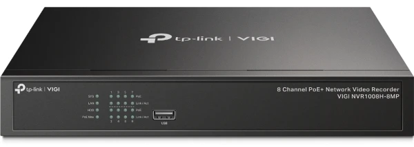 TP-LINK | PoE+ tinklo vaizdo įrašymo įrenginys | VIGI NVR1008H-8MP | 1 | 8 kanalas