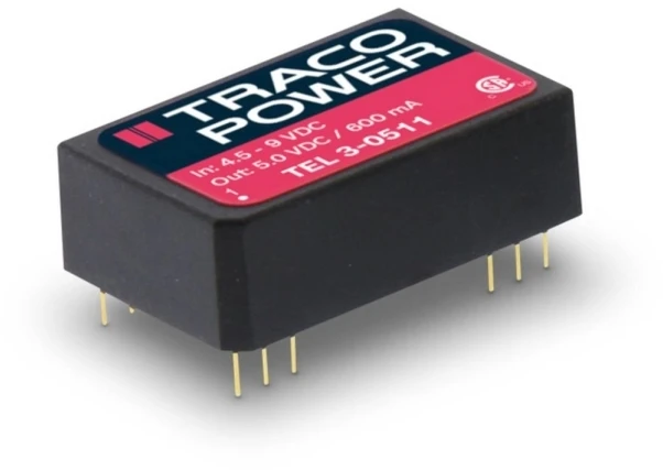 Tracopower „Traco Power TEL 3-0523“, 20,3 mm, 10,2 mm, 31,8 mm, 12,4 g, 3 W, 4,5–9 V