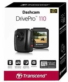 Transcend „DrivePro 110 Quad HD“ cigarečių žiebtuvėlis, juodas