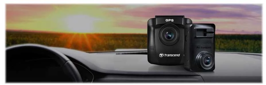 „TRANSCEND DrivePro 620“ dviguba vaizdo registratorius, 32 GB x 2, dviguba kamera, 1080P, „Sony“ jutiklis, GPS