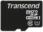 Atminties kortelė TRANSCEND 16GB Micro SDHC 10 klasės UHS-I kortelė