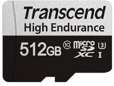 Atminties kortelė Transcend 350V Micro SDXC 512 GB Class 10 UHS-I/U3 (TS512GUSD350V)