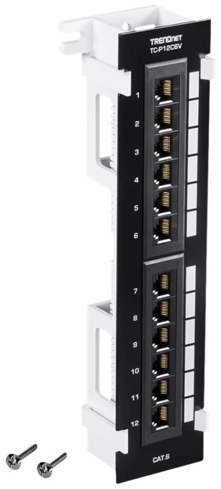 Triton TRENDnet TC-P12C6V komutacinė panelė, 12 prievadų, montuojama ant sienos, neekranuota, Cat.6