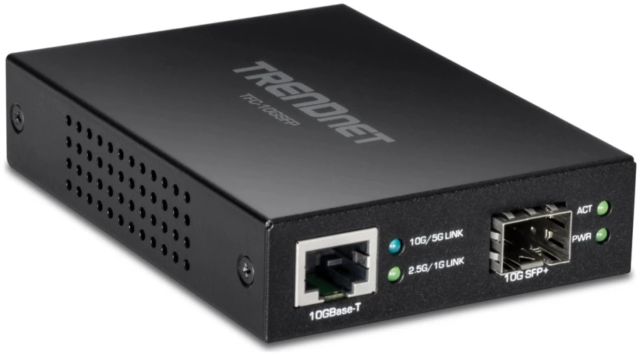 TRENDnet TRENDnet TFC-10GSFP medijos keitiklis, 10GBASE-T į SFP+ skaidulą