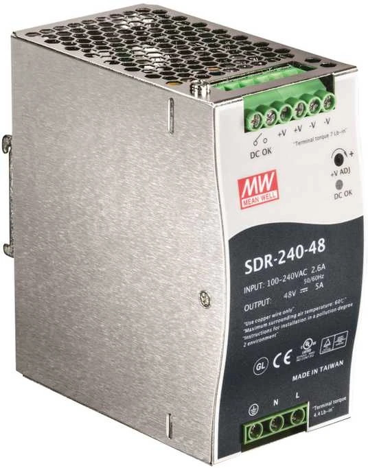 Maitinimo šaltinis serwerowy TRENDnet DIN bėgis 48V 240W maitinimo šaltinis TI-PG80 - TI-S24048