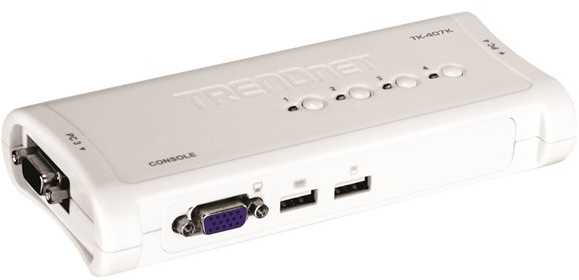 TRENDNET 4 prievadų USB KVM jungiklio rinkinys