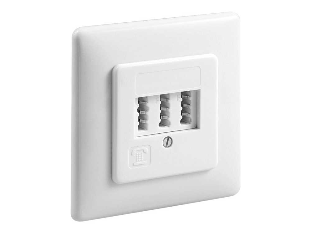 Wentronic Triton įleidžiama dėžutė 3 x TAE-NFN - Spalvota versija Balta