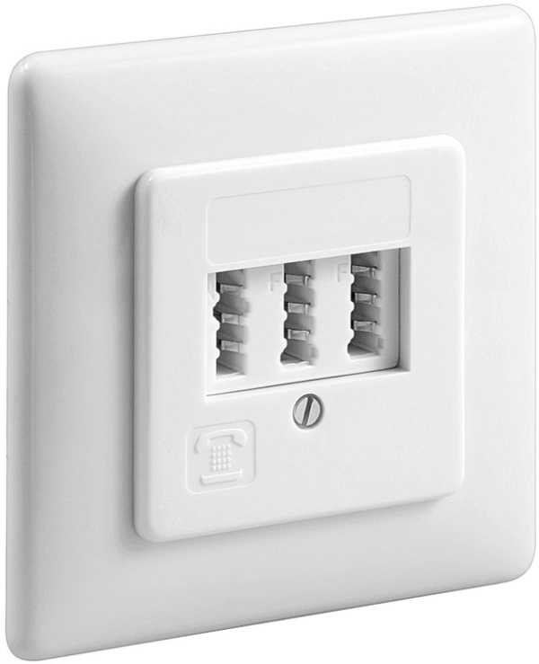 Wentronic Triton įleidžiama dėžutė 3 x TAE-NFN - Spalvota versija Balta