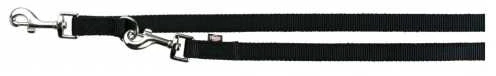 TRIXIE Premium pritaikomas pavadys, dvisluoksnis, M-L 2m/20mm, juodas
