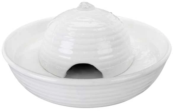 TRIXIE Vital Flow mini gyvūnų augintinių automatinė girdykla, keramikinė, baltos sp., 0,8 l/ø 24 × 10 cm