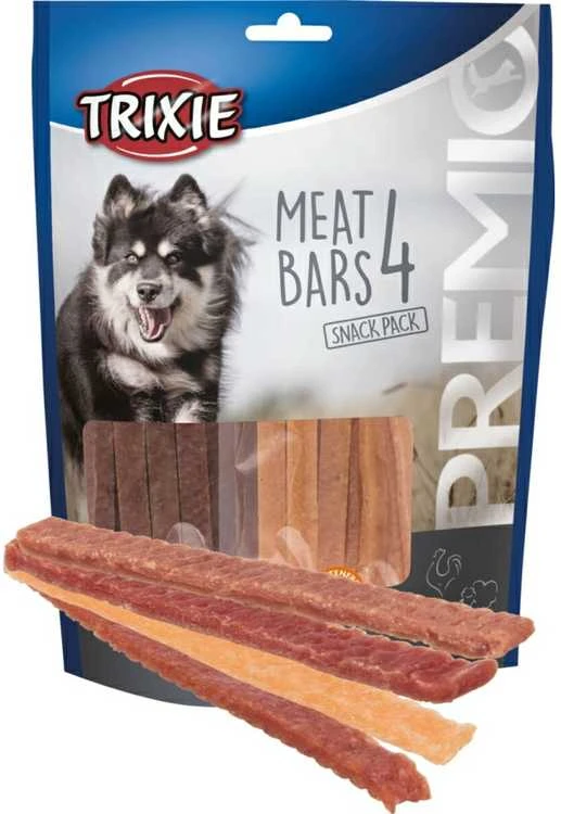 TRIXIE PREMIO 4 Meat Bars, vištiena/antiena/ėriena/lašiša, 4x100 g