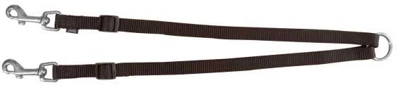 Trixie Pavadis premium dviems šunims XS-M 40 - 70 cm / 15 mm, juodas