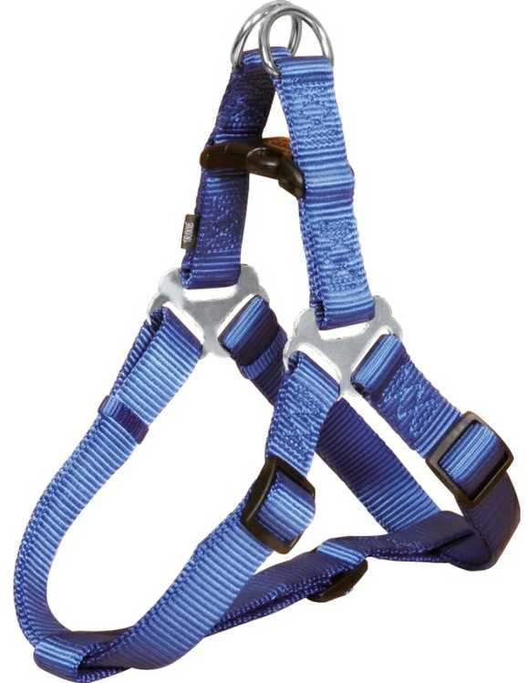 TRIXIE Premium One Touch petnešos, M 50-65cm/20mm, mėlynos