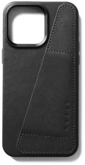 Dėklas Troubadour Goods Limited Mujjo Full Leather Wallet Case – dėklai, sukurti iPhone 15 Pro Max, suderinami su MagSafe (juodas)