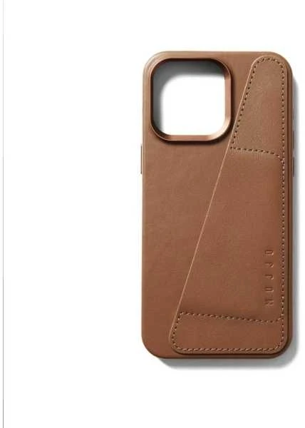 „Trubadour Goods Limited“ „Mujjo“ odinis piniginės dėklas – odinis dėklas, skirtas „iPhone 15 Pro Max“, suderinamas su „MagSafe“ (įdegis)