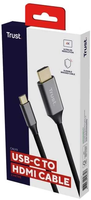 Trust 25630 cable gender changer USB-C HDMI Juodas, Sidabrinis
