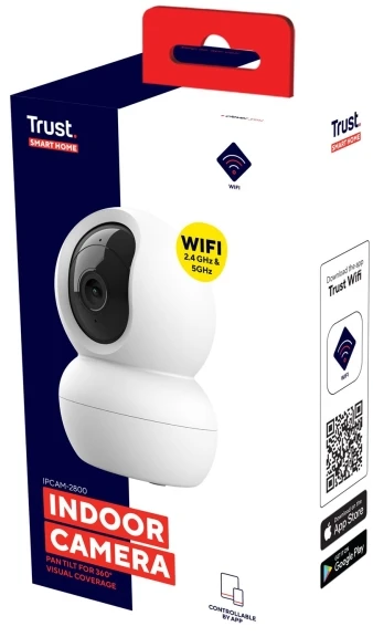 „Trust IPCAM-2800“ – išmanioji PT kamera patalpoms (balta)