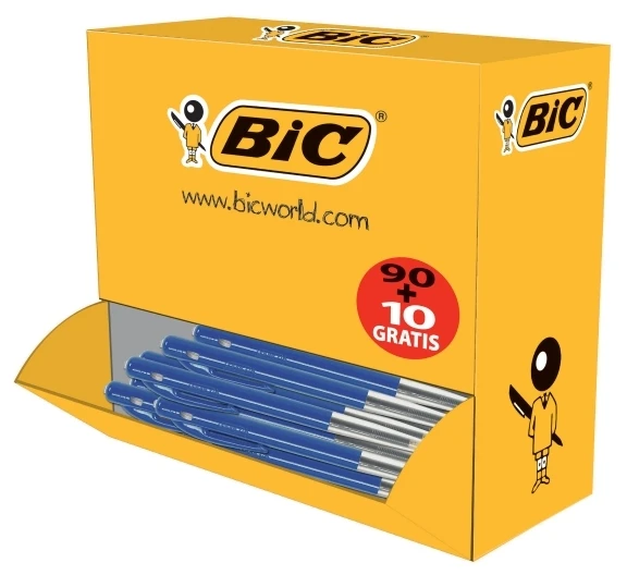 BIC M10 mėlynų tušinukų dėžutė su papildomais vienetais