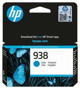 Rašalo Kasetė - HP 938 Žydros Spalvos Rašalo Kasetė 4S6X5PE