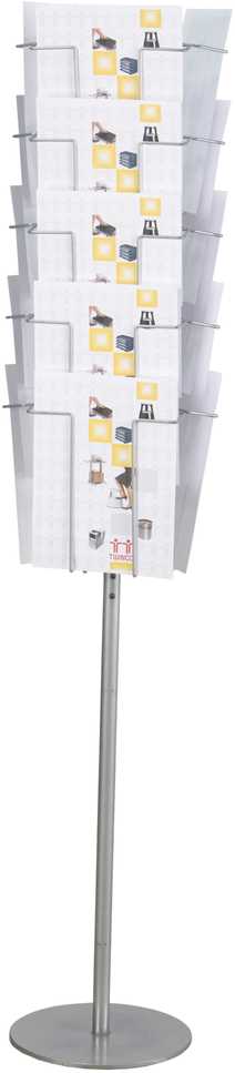 Twinco TWIN AGENDA Brošiūrų stovas grindims A6, 36 skyriai Sidabrinis 280x345x1500mm (1 vnt.)