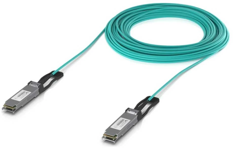 Šakotuvas Ubiquiti UACC-AOC-QSFP28-10M InfiniBand / šviesolaidinis kabelis, vandens spalvos