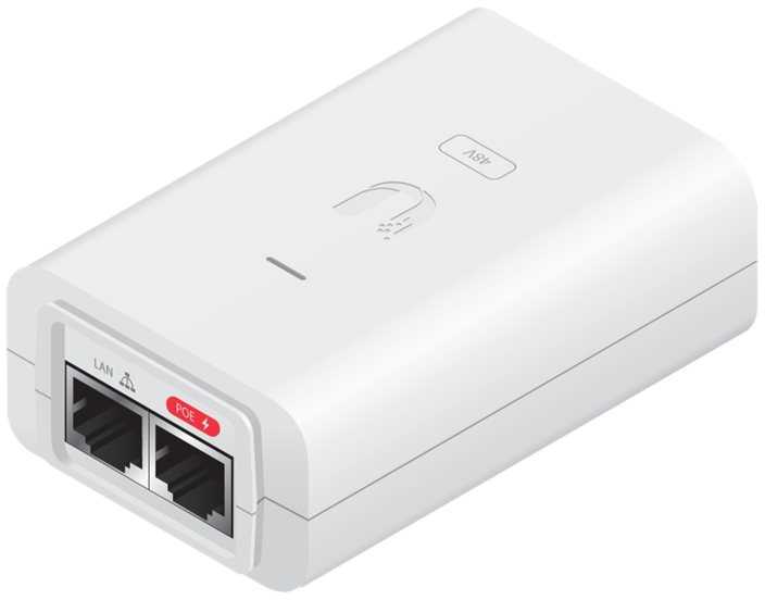 Maršrutizatorius Ubiquiti POE purkštukas Ubiquiti 48VDC, 24W W POE-48-24W-WH