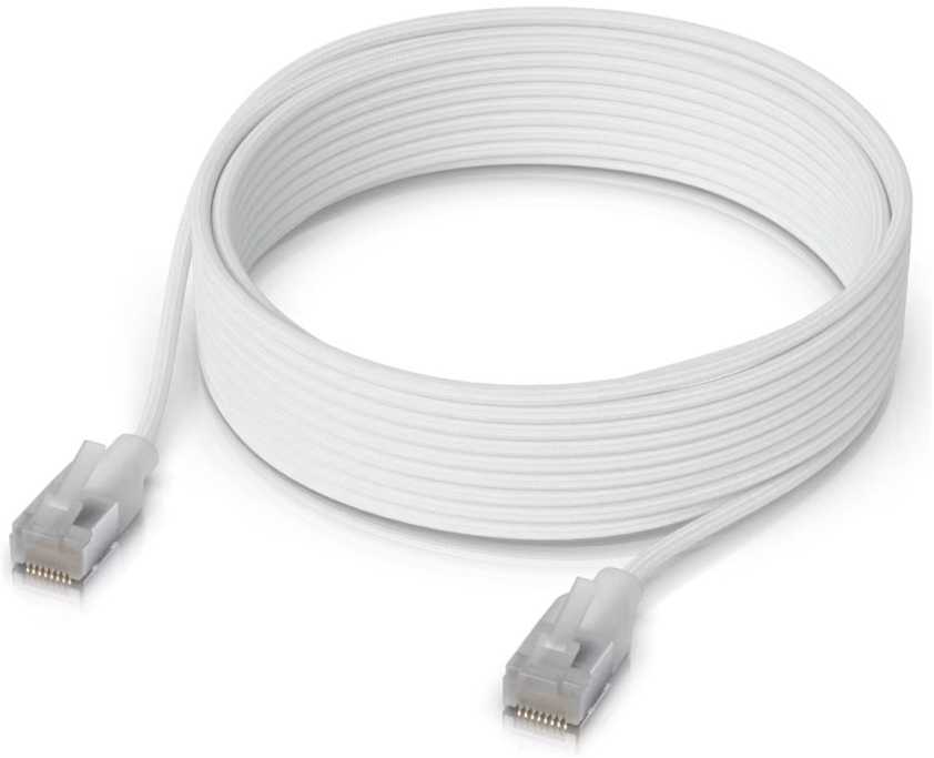 Ubiquiti Ubiquiti UACC-Cable-Patch-EL-C6A-5M-W kabelis sieciowy Półprzezroczysty, Baltas Cat6a
